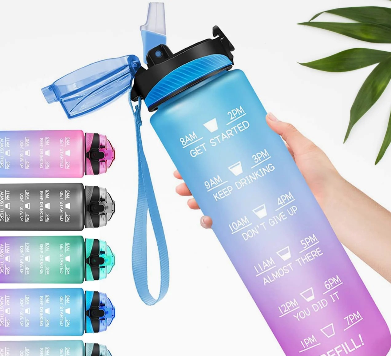 Motivational water bottel 650ml