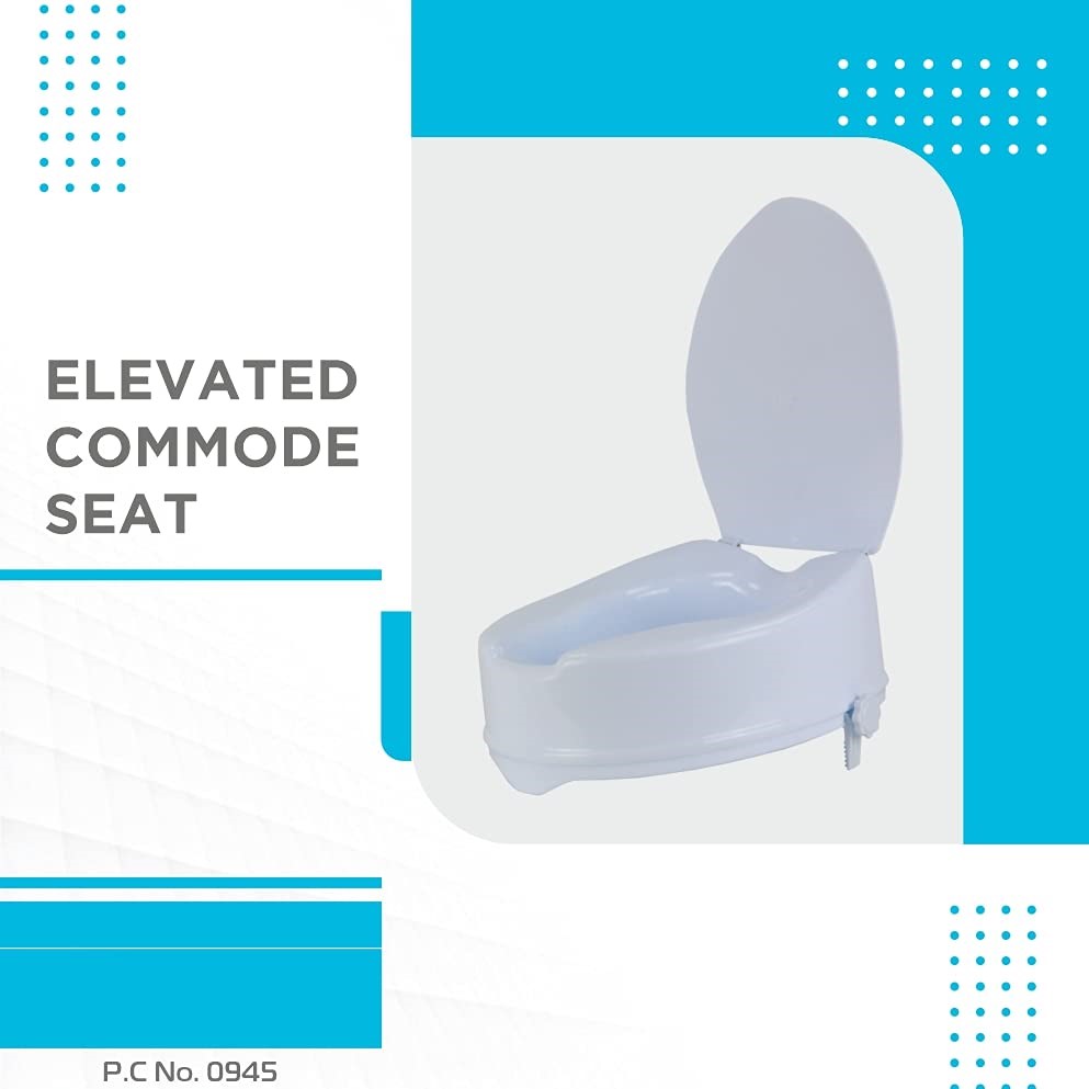 Commode seat 6 inch with lid