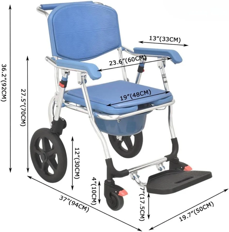 3 in 1 Multipurpose - Foldable Shower Cum Commode Wheelchair 693