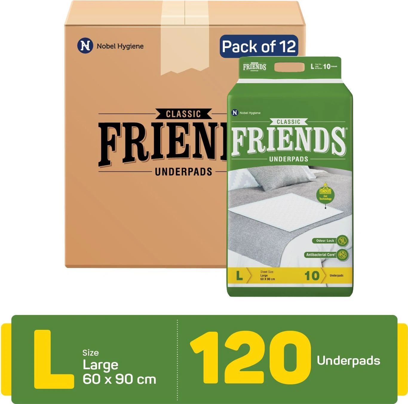 FRIENDS Classic Disposable Under pads 120 Pcs